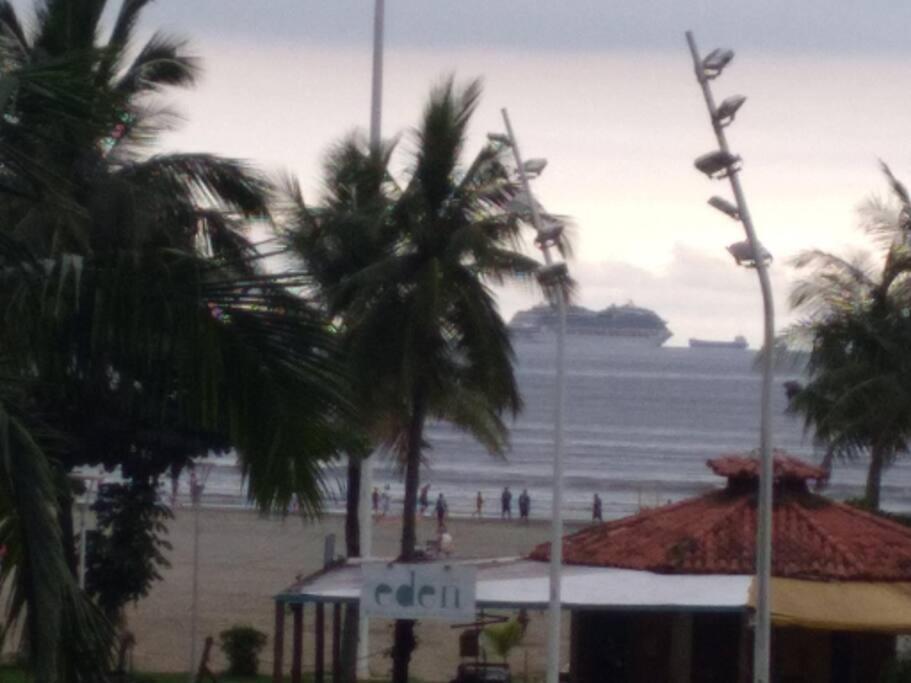 Excelente Localizacao O Mar Na Sua Frente Confira Lägenhet São Vicente Exteriör bild