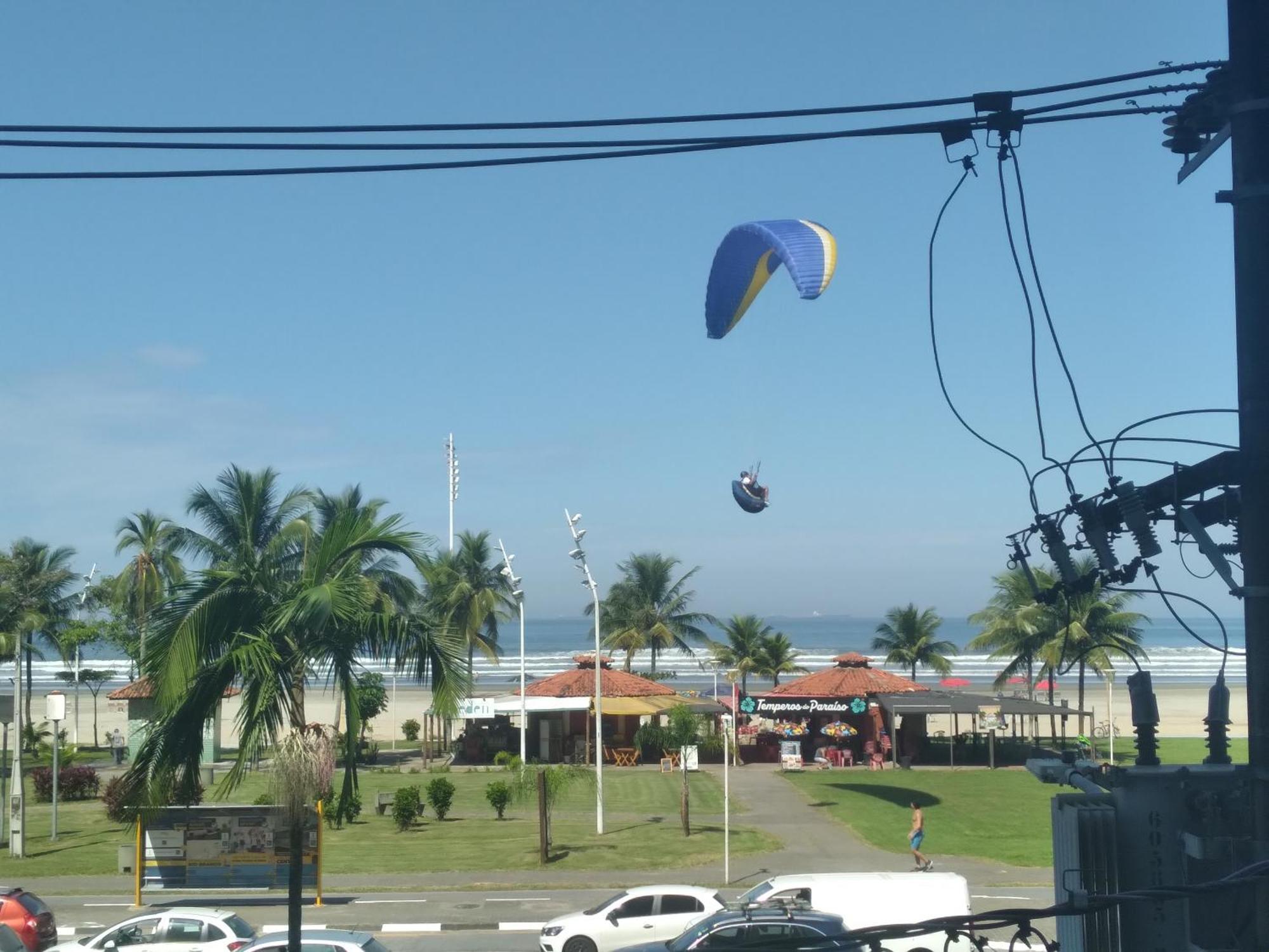 Excelente Localizacao O Mar Na Sua Frente Confira Lägenhet São Vicente Exteriör bild